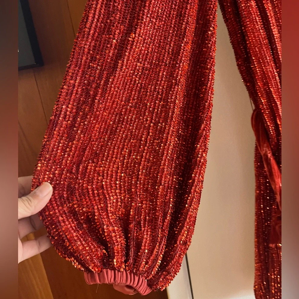 Retrofête Gabrielle Robe in Ruby Red - Picture 11 of 12
